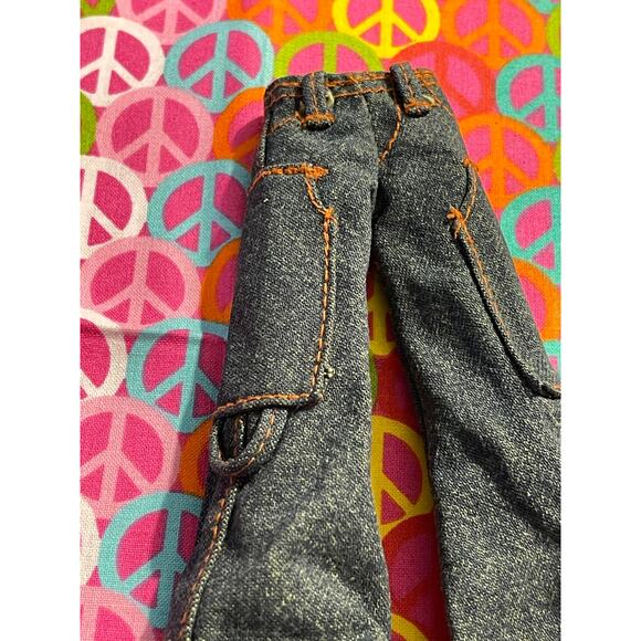 Bratz Boyz Doll Denim Blue Jeans Wide Bell Bottom SIde Pockets - Picture 5 of 6